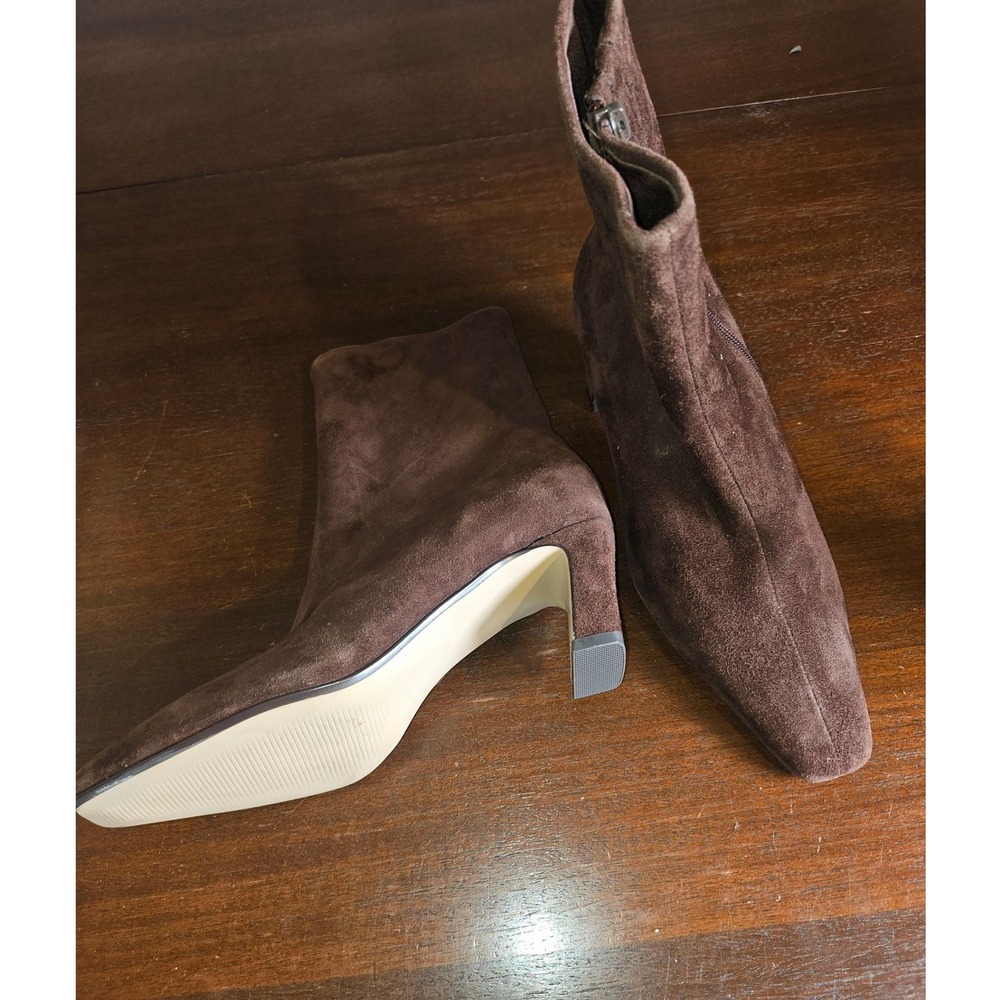 Steve Madden Willah Booties Womens 7 Brown Suede Square Toe Ankle Boots WILH01S1